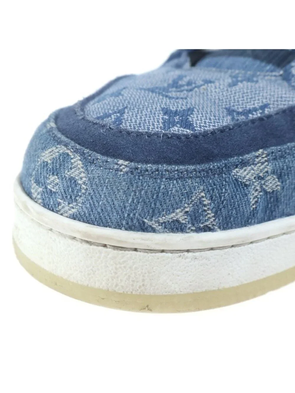 Louis Vuitton Monogram Denim LV Trainer Blue Sneaker